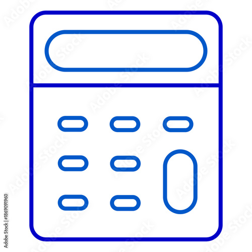 Digital calculator outline icon