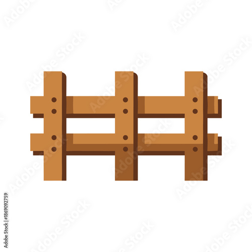 Simple wooden bench Vector