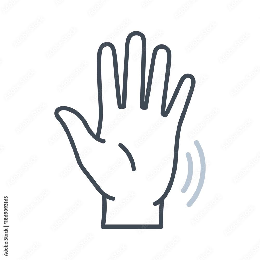 Obraz premium Hand raised in gesture Vector