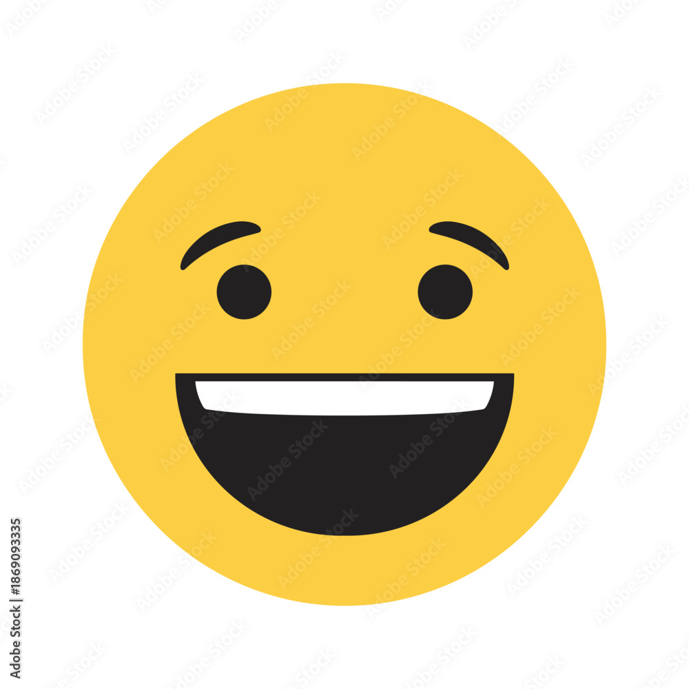 Fototapeta premium Happy face emoji Vector