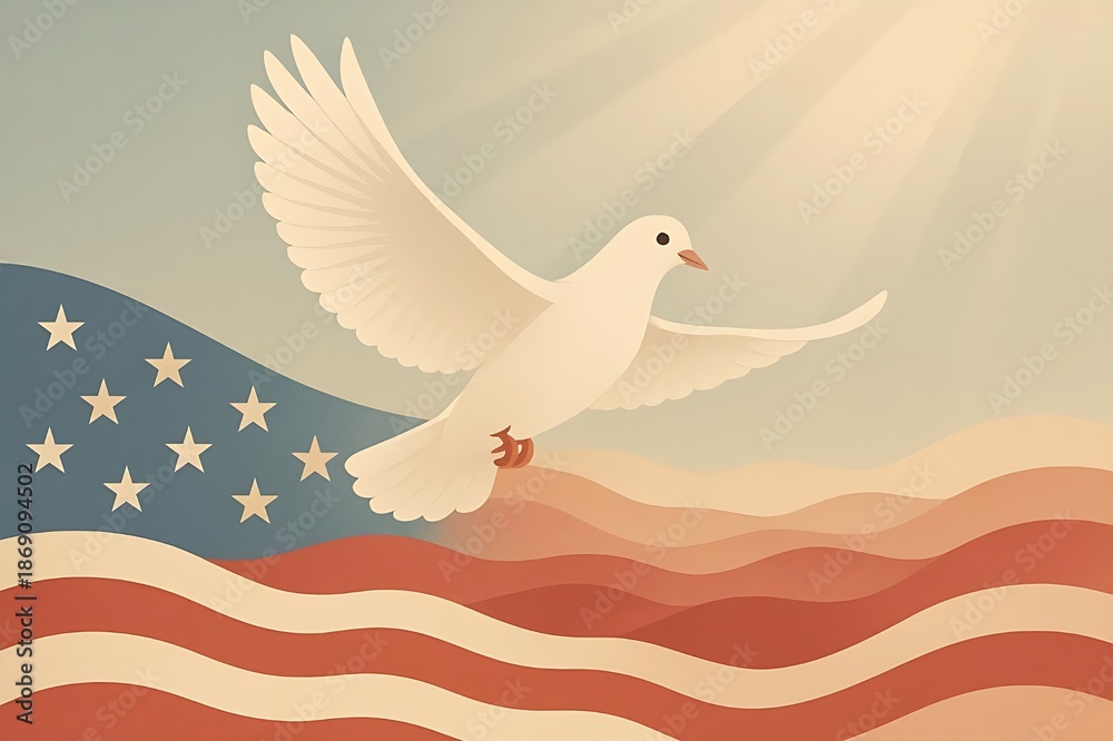 Obraz premium Peace and Freedom Symbol Inspired by Martin Luther King