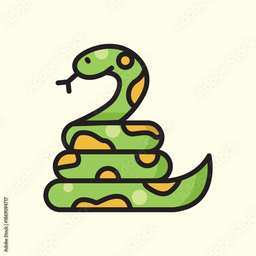Fill Icon of an snake