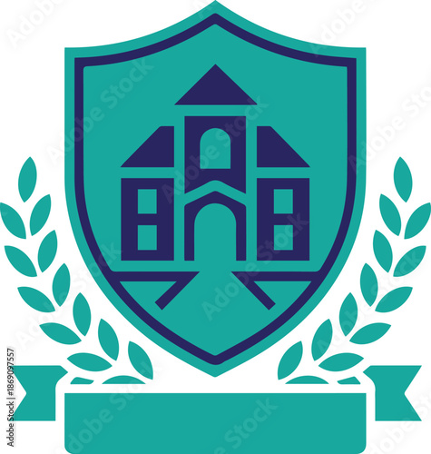 Modern Creative Education Logo Design with Pencil and Ruler