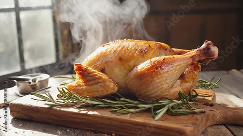 Wallpaper Mural roasted chicken with rosemary Torontodigital.ca