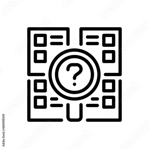 Comparison Line Icon, Outline Symbol for Benchmarking Analysis, Decision Evaluation, Contrast Assessment, Scale Measurement, and Variable Choice. Vector Sign Icon.