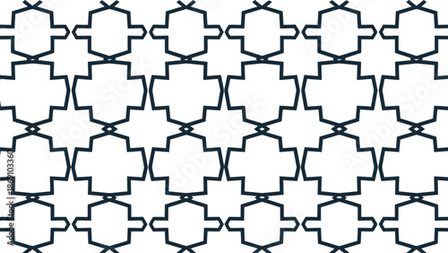 Intricate geometric black and white pattern background Vector