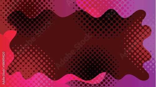 フレーム　網点　ピンク　模様　背景