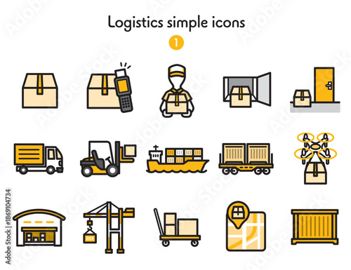 シンプルアイコン集 物流