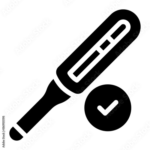 thermometer glyph icon