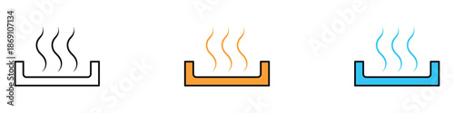 Heat icon vector. warmth and serving symbol. vector illustration.