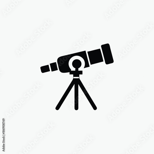  telescope vector icon silhoutte vector template