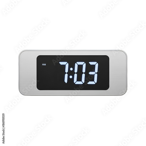 Modern digital alarm clock with sleek design and clear display