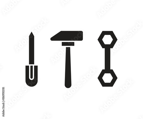 handy tools icons set vector illustration