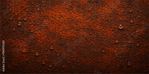 Macro closeup of wet orange liquid texture featuring water drops on a glass with bubbles and yellow foam patterns