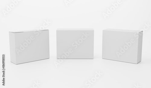 Obraz na płótnie Blank packaging boxes mockup on white background
