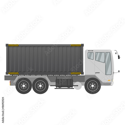 컨테이너 트럭(교통수단+화물+자동차+산업+장비)