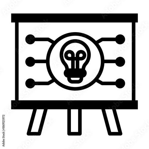 Mind Map Icon Mixed Style Vector Illustration