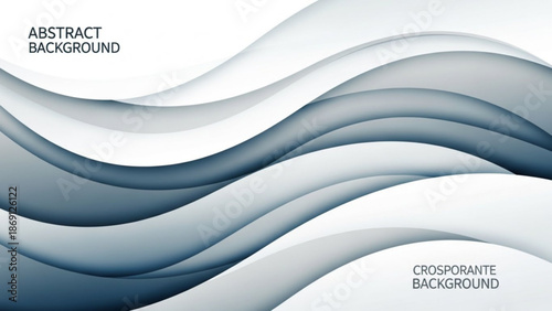 Dynamic abstract blue wave background featuring a futuristic swirl of light curves and wavy lines in a flowing vector illustration for a professional business wallpaper