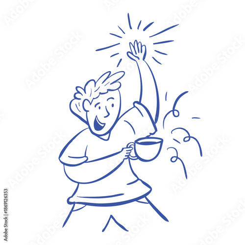 Coffee and Drink enthusiastic character