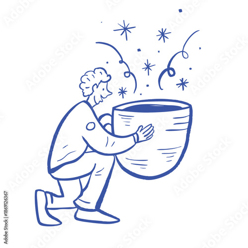 Coffee and Drink enthusiastic character