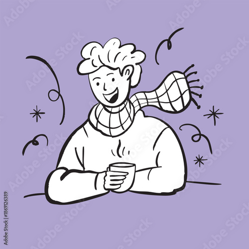 Coffee and Drink enthusiastic character