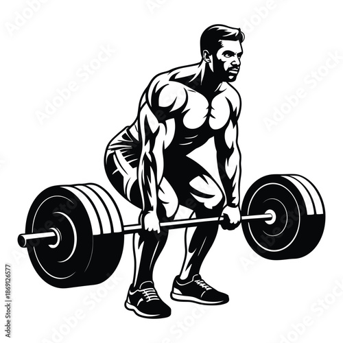 man lifting weights