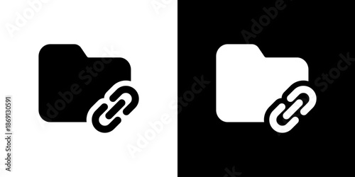 フォルダリンクのシンプルアイコン（ベクター）