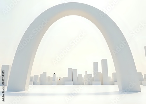 White Arch and Cityscape