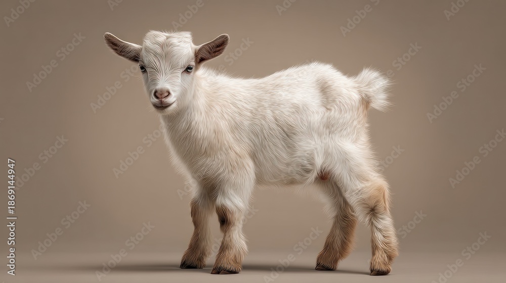 Fototapeta premium Baby goat studio portrait