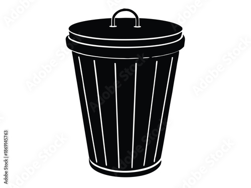 trash bin vector on white background