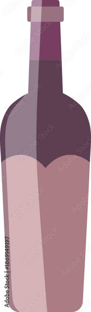 Obraz premium Tall wine bottle silhouette