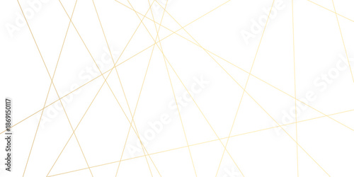 Luxury banner golden geometric lines overlap design. Golden Seamless random chaotic lines on transparent background.