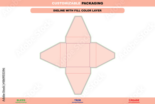 Christmas rigid gift box dieline featuring festive folding accuracy developed for professional holiday packaging and premium layout design