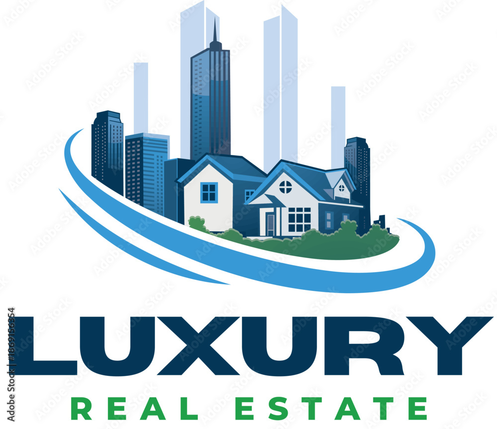 Fototapeta premium Luxury real estate logo design 