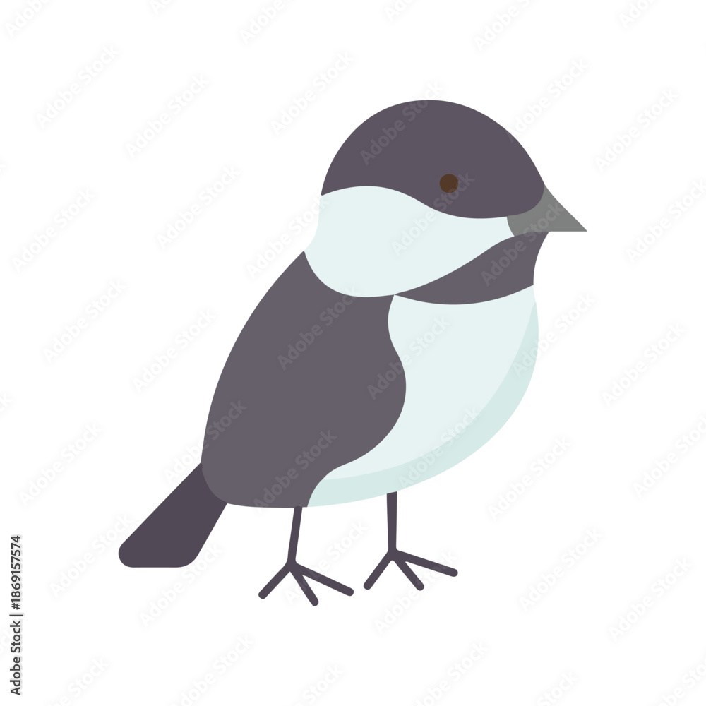 Fototapeta premium Bird, chickadee, avian icon