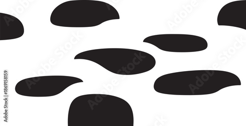 Black spots on white background abstract pattern design