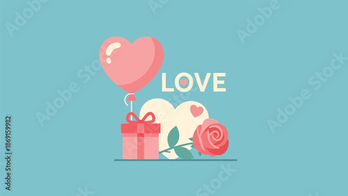 A heart shaped illustration with a pierced heart and couple s silhouette