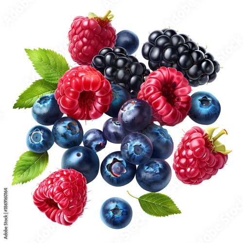 blackberry and raspberry