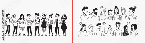 Fotografía kids cartoon icons, child character illustrations, playful children drawings, cu