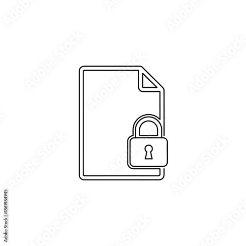 Close-up of a Hand Holding a Tax Document with Lock Icon for Financial Security