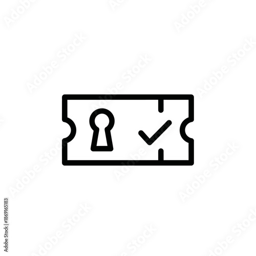 Close-up of a Loyalty Card with Keyhole and Checkmark for Security