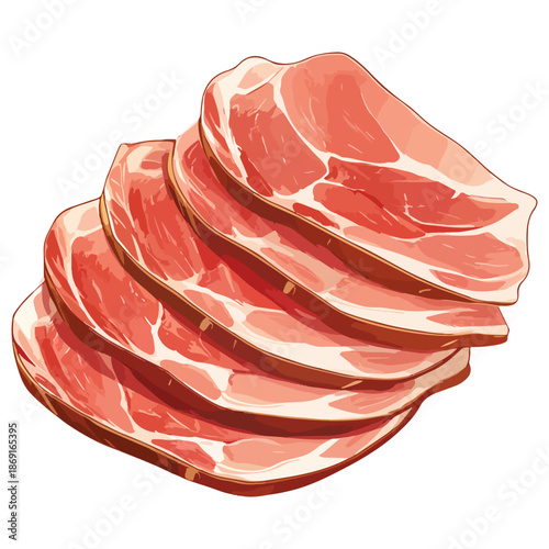 iberian ham, food, spain, seville spring festival, celebration, vector, transparent background, meat, raw, pork, cut, appetizer, fresh, ham