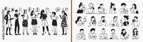 woman character illustration, female cartoon portraits, girl face expressions, hand drawn women art, cute female avatars, woman portrait vector, cartoon girl faces, female character set, people illust