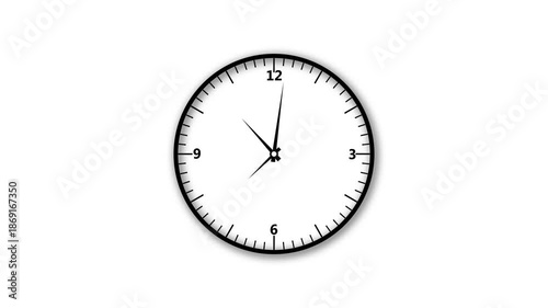 Digital and analog clock 24 hours watch timer animated beautiful color clock animation. 4k video.