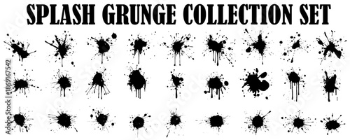 
black blots of different shapes. 