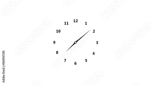 Digital and analog clock 24 hours watch timer animated beautiful color clock animation. 4k video.