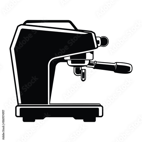 Espresso Machine portafilter Vector, Silhouette, Illustration