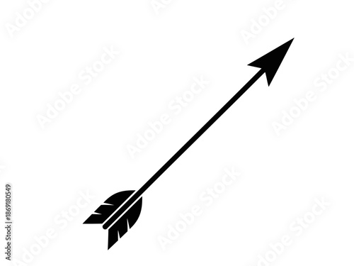 Black arrow icon for design and illustration purposes