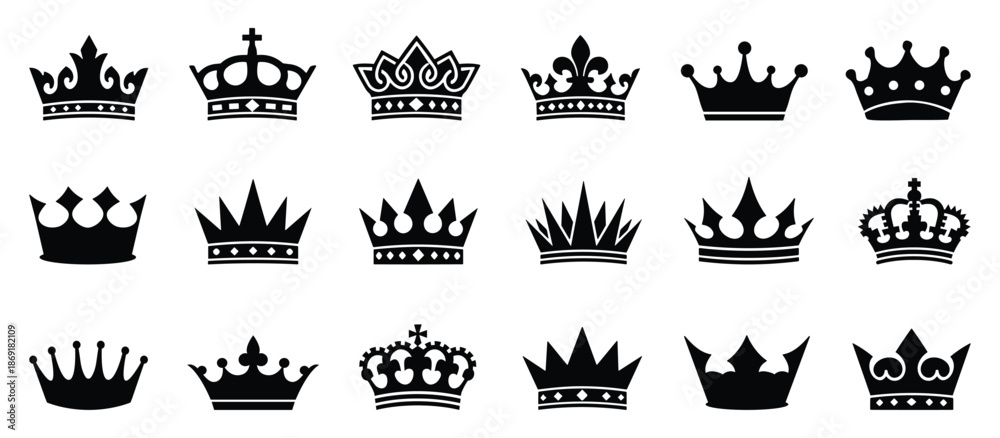 Фотография Crown icon set