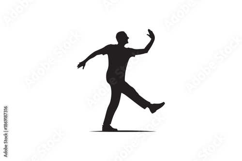 Healthy aging icon silhouette on white background .